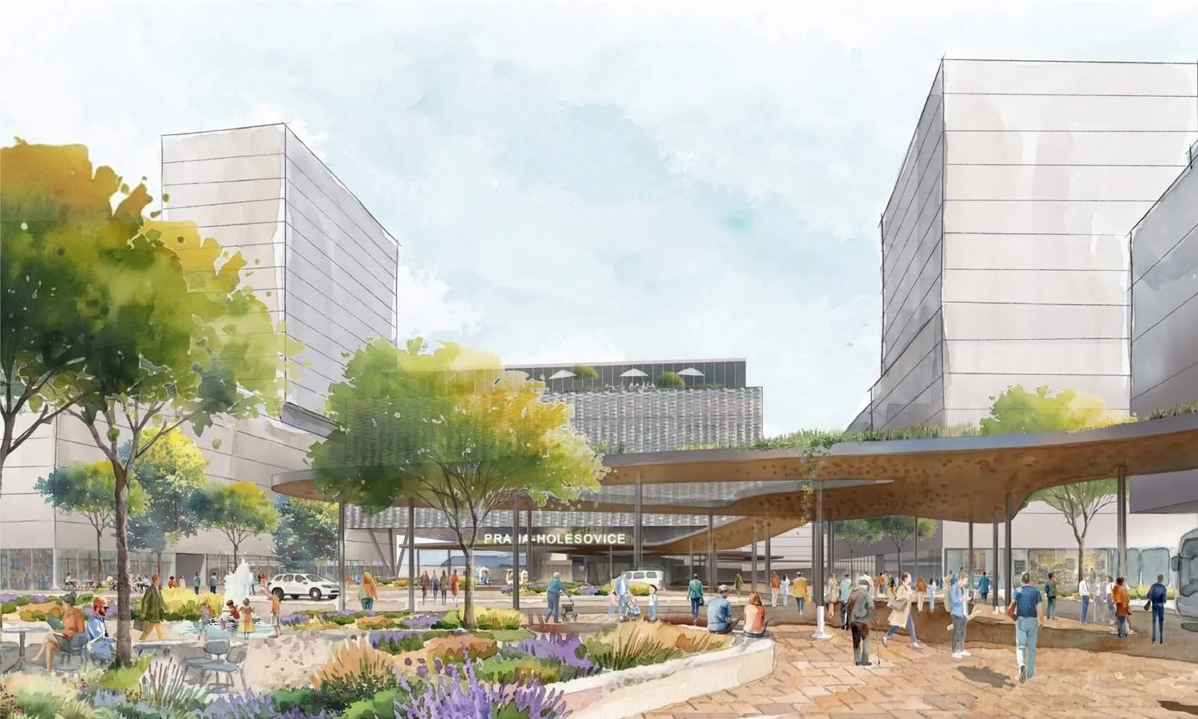 competition proposal for Nové Holešovice, source: Behnisch Architekten + CMC Architects