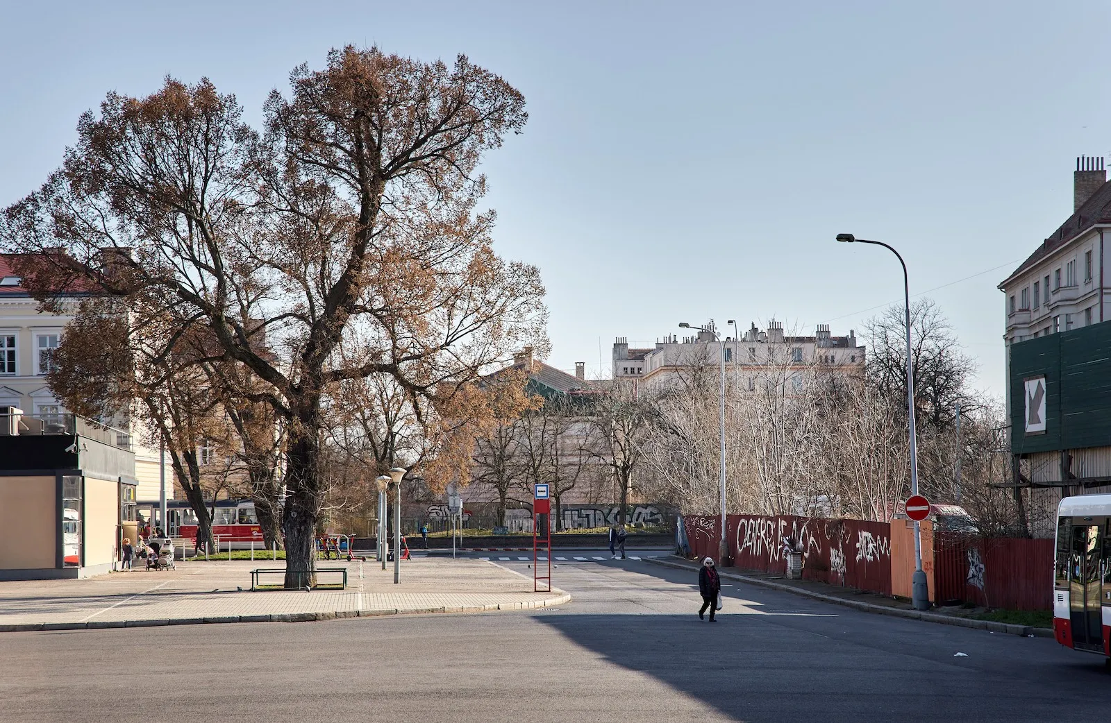 The bus station, photograph of the area as it looks today, source: Marian Beneš